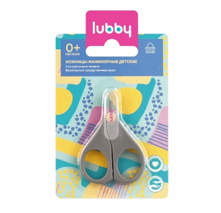 Ножницы "LUBBY" в чехле, от 0 мес