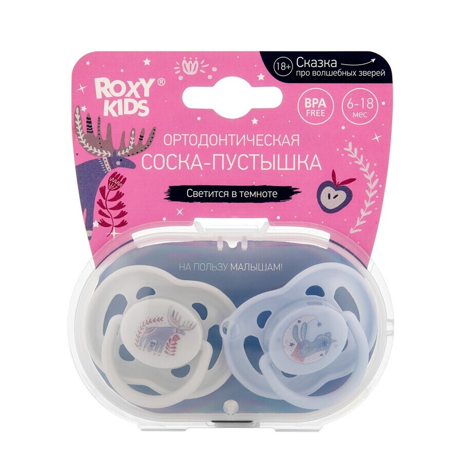 ПУСТЫШКА СИЛИКОНОВАЯ SCANDI ОТ ROXY-KIDS, 2 ШТ, В КОНТЕЙНЕРЕ, 6-18 МЕС